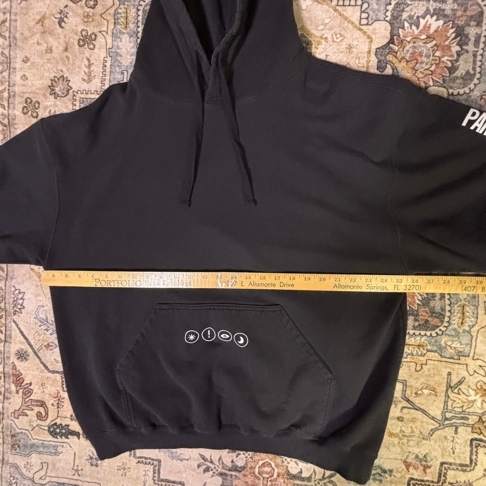 Panic at the Disco Band Hoodie Black Sz XXL Tultex Sleeve Sweatshirt Tour Merch - Picture 12 of 13